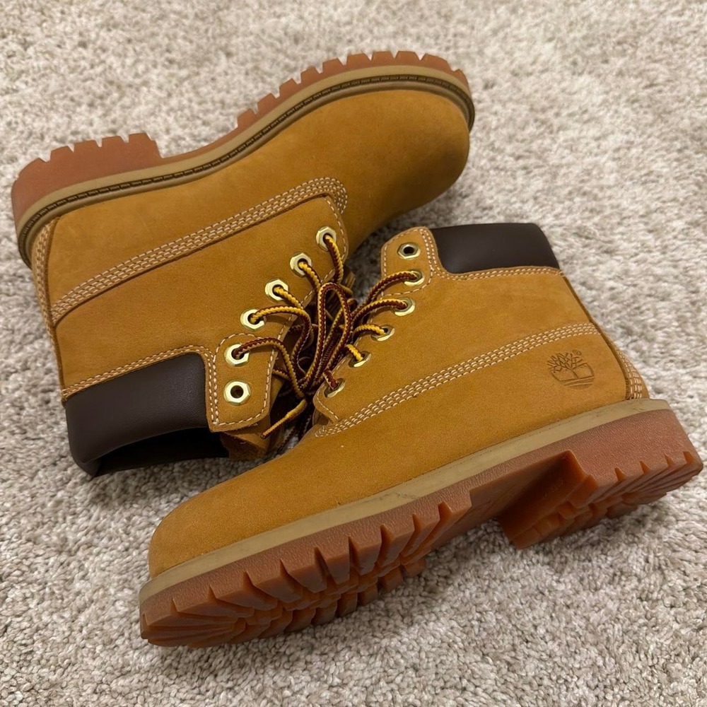 Timberland 6-Inch Premium Nubuck Leather Boots | Wheat | Size Boys 13